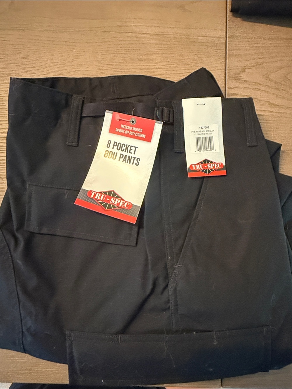 Tru-Spec Men's Black Cargo BDU Pants - 8 Pocket